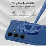 product_image_name-Generic-Samsung Galaxy S25 Plus Phone Case Silicone, Minimalist Ultra Thin Slim Soft Rubber Gel Solid Color Matte TPU Cute Case for Women Men, Girly Plain Aesthetic Design & Camera Blue-4