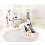 product_image_name-Generic-Kitchen Sink Hanging Soap Dish,Sponge Drainer Storage Basket Holder,Cream.-2