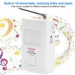 product_image_name-Generic-Motion Sensor Doorbell, Door Chime for Business Entry, Store Welcome Buzzer Monitor,Motion Sensor Detect Alarm, Caregiver Reminder for Elderly, Visitor Bell - 1 Receiver 1 Motion Sensor-3