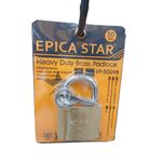 Epica Star  50mm heavy-duty brass padlock, model EP-50098. 