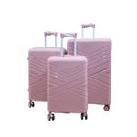 A set of 3 pure rubber suitcases 