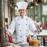 product_image_name-Generic-1 Piece Of Elastic Unisex Floppy Adult Mushroom Design Baker Uniform Costume Pastry Adjustable Cooking Chef Hat Kitchen Workshop Hair Control Cap  For Baking Party Kitchen Restaurant  -White-6