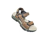 Men’s Outdoor Sport Sandals with Triple Adjustable Straps – Brown & Khaki