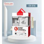 product_image_name-Excellent-EX-016 Charger 4X 2 USB Charger With USB-C Cable-2
