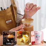 product_image_name-Generic-Modern Square Glass Mug Set with Bamboo Lids and Colored Handles (6 pieces-3