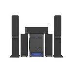 product_image_name-Global Star- 5.1 Heavy Bass Bluetooth Home Theater System- Black-1