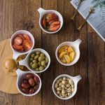 product_image_name-Generic-Snacks Candy Dry Fruits Serving Bowl Set, Tapas Bowls, Ramekins, Porcelain Divided Serving Tray Dish Set, Lazy Susan Nut Serving Platter Appetizer Condiment Tray Snack Dipping Bowl Set, Revolving Tapas Dish Set, Snack Dishes with Turntable-6