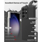 product_image_name-Generic-Samsung Galaxy S21 Ultra Case Liquid Silicone, Slim Fit Thin Soft Shockproof Phone Case for Women Girl Men Cute, Upgraded Camera Protection and Microfiber Lining, Black Overall Pick-2