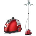 product_image_name-Sokany-2200 W Garment Steamer - Professional Steamer for Textile Types, Vertical Steam Iron with 3 L Water Tank, Antibacterial Steam Brush, Three Levels Adjustable (Black + Red)-1