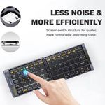 product_image_name-Generic-Ultra-Slim Folding Bluetooth Keyboard with Transparent Housing - Multicolor-1