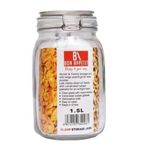 1.5Litre Glass Clip Jar, Cereal Food Cookie Storage Tin, Colourless