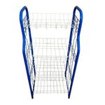 product_image_name-Generic-Kitchen Dish Drying Rack  Outdoor Cups Plates Draining Storage Organizer, 4 Tier Multipurpose Stand- Blue.-2