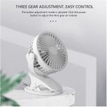 product_image_name-Generic-Electric Fan 6 Clip Fan 3 Speed Small Fan with Strong Air Flow USB Mini Silent Clip Fan Indoor Outdoor Color - Green-3