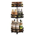 product_image_name-Generic-3 Tier 360° Rotatating Kitchen Trolley Shelf  Spice Storage Rack Organizer Stand- Black-1