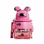 product_image_name-Generic-Morden Luxury Portable Space Bunny Kids Space Moon Rabbit Astronaut Insulated Vacuum Flask Children School Kids Straw And Strap Cool Juice Bottle Cartoon Thermal Cup -Multicolor-1