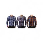 3pc Mens Checkered Casual Designer Shirt 3xl.