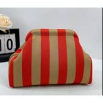 Other Orange,Khaki Knitted,Woven Clutch Bag