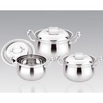 product_image_name-Generic-6 Piece 26,28 & 30CM Stainless Steel Saucepans Cooking Pots- Silver.-1
