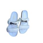 Minimalist Open-Toe Comfort Slide Sandals – Light Blue