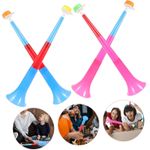 product_image_name-Generic-2pcs Events, Horn Instrument Shower Favors, Kid Trumpet Learning Education Kids Cheering Horns Funny Boys Favors Cool Football Stadium Cheer Fan Horns Soccer Ball Vuvuzela Noisemakers Games Sports Gathering Decorations Girls Match-2