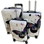 Waterproof Plastic Butterfly Travel Bag - White