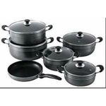 Non Stick Serving And Cooking Dishes-Black