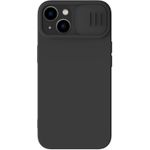 product_image_name-Generic-Iphone 14 CamShield Silky Liquid Silicone Case with Camera Cover, Slide Lens Protection - Black-1