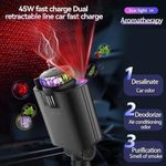 product_image_name-Generic-Starlight Retractable Car Charger with Aromatherapy Diffuser and Starlight, 5 in 1 USB C Car Charger Fast Charging Compatible with iPhone Android Phones-4