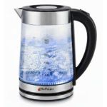 Hoffmans 2.2 Liters Premium Glass Electric Kettle with LED Blue Illumination HM-2515 - Transparent