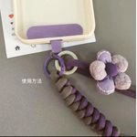 product_image_name-Generic-Soft Purple Flower Charm Keychain – Aesthetic Wrist Lanyard-4