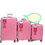 3 Pieces New Simple Designed Large Capacity  Suitcase-Pink