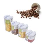 product_image_name-Generic-Food Storage Containers  4Pcs Set Storage Jars BPA Free Flour Container Multi Purpose Multifunctional for Refrigerator for Kitchen for Closet- White-6
