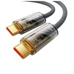 product_image_name-Porodo-Braided PD C To C Cable With Transparent Head - Grey-2