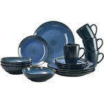 product_image_name-Generic-16 Piece Dazzling Blue Plates, Cups, Bowls Side Plate Dinnerware Set - Blue-3