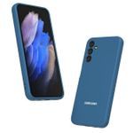 product_image_name-Samsung-Galaxy A24 Luxury Soft Rubber Liquid Silicone Skin Touch Feel Cover Case Blue-3