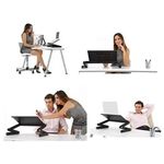 product_image_name-Generic-Foldable Adjustable Desk Laptop Table Stand With Mouse Pad, Cooling Fan- Black-5