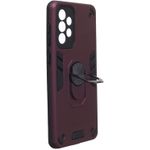 product_image_name-Generic-Samsung Galaxy A73 Rotating Ring Holder & Kickstand in-Built Military Grade Armor Case -Maroon-1