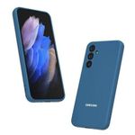 product_image_name-Samsung-Galaxy A16 Luxury Soft Rubber Liquid Silicone Case – Skin Touch Feel Cover Blue-1