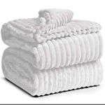 product_image_name-Generic-Fleece Cozy Warm Velvet Throw Blanket - White-1