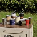 Coffee stainless steel mugs 300mls - multicolor 