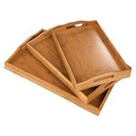 product_image_name-Generic-3 Piece Bamboo Wood Food Serving Trays Platter - Brown-3