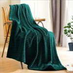 product_image_name-Generic- Green Ribbed Fleece Blanket(6x6)-1