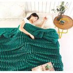product_image_name-Generic- Green Ribbed Fleece Blanket(6x6)-2