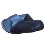 product_image_name-Generic-Men's Cross-Strap Slide Sandal- Black-2