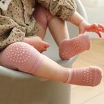 product_image_name-Other-Crawling Knee Pad Protection& Anti Slip Socks Set 2pairs Pink,Grey,Black-2