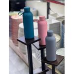 Insulated stainless steel thermal flask or water bottle, often referred to as a "skin-feel" or rubber-coated bottle. 