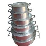 Professional Aluminum Nesting Cookware Set with Matching Lids (12 pieces) - Multicolor