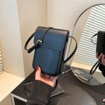 product_image_name-Generic-Women Mini Over Shoulder Handbag Simple Satchel Phone Purse Wallet for Travel - Black-1