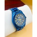 Generix Blue RLX Watch with Day/Date For Both Gentlemen And Ladies