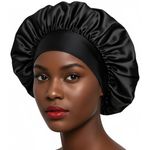 product_image_name-Fashion-Silk Hair Bonnet - Black-1